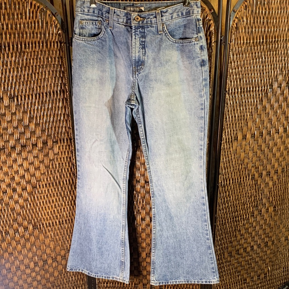 Vintage Y2K Flare 100% Cotton Canyon River Blues Jeans Size 7 Short - Picture 1 of 6